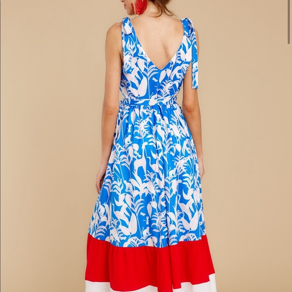 Tea n Cup Dresses Nwt Red White Blue Tea Cup Maxi Poshmark